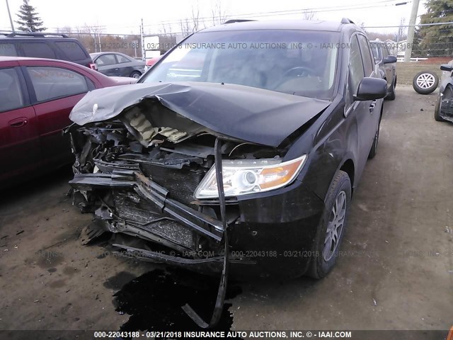 5FNRL5H64BB501286 - 2011 HONDA ODYSSEY EXL შავი ფოტო 2
