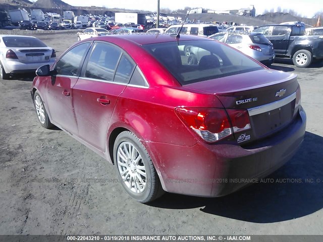 1G1PJ5SC6C7369918 - 2012 CHEVROLET CRUZE ECO RED photo 3