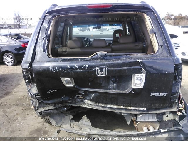 5FNYF186X4B009408 - 2004 HONDA PILOT EXL BLACK photo 6