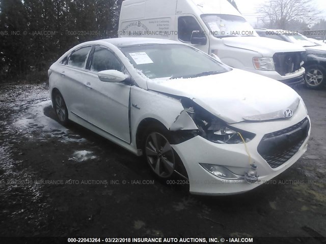 KMHEC4A40BA010882 - 2011 HYUNDAI SONATA HYBRID WHITE photo 1