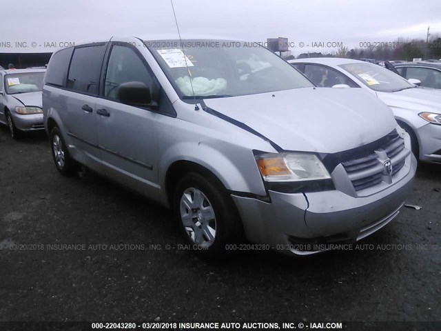 1D8HN44H68B130524 - 2008 DODGE GRAND CARAVAN SE SILVER photo 1