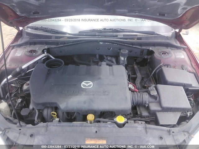 1YVFP80C355M31404 - 2005 MAZDA 6 I RED photo 10