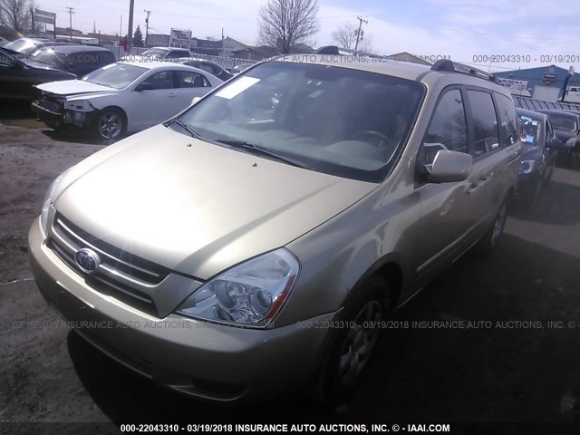 KNDMB233X66019464 - 2006 KIA SEDONA EX/LX GOLD photo 2