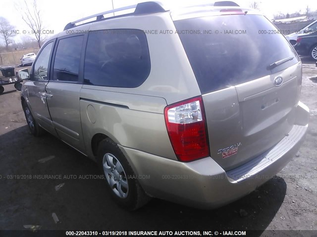 KNDMB233X66019464 - 2006 KIA SEDONA EX/LX GOLD photo 3