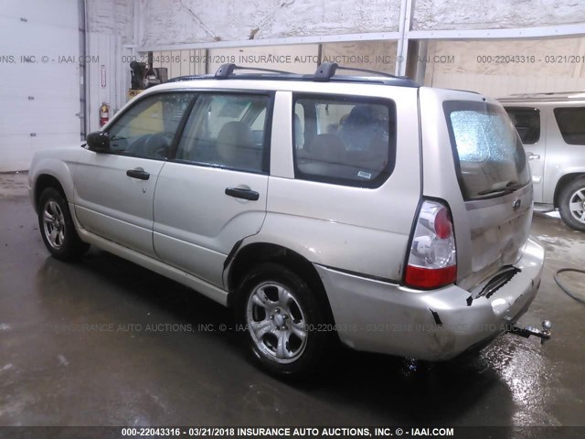 JF1SG63697H748321 - 2007 SUBARU FORESTER 2.5X/SPORTS 2.5X BEIGE photo 3