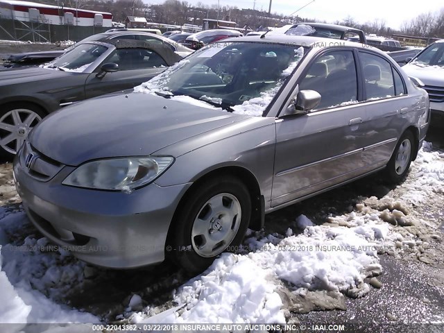 JHMES96615S007582 - 2005 HONDA CIVIC HYBRID TAN photo 2