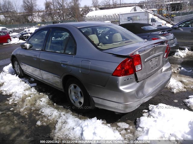 JHMES96615S007582 - 2005 HONDA CIVIC HYBRID TAN photo 3