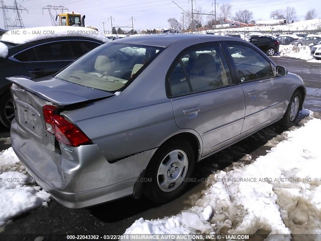 JHMES96615S007582 - 2005 HONDA CIVIC HYBRID TAN photo 4