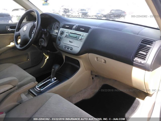 JHMES96615S007582 - 2005 HONDA CIVIC HYBRID TAN photo 5