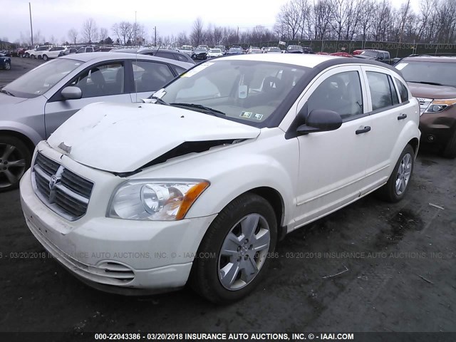 1B3HB48B47D319884 - 2007 DODGE CALIBER SXT WHITE photo 2