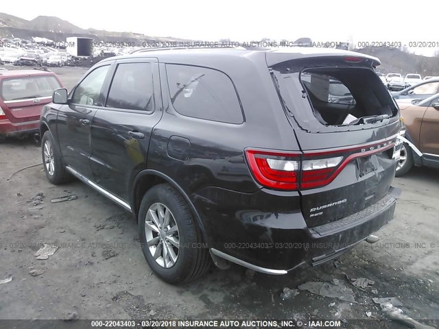 1C4RDJAG7HC741303 - 2017 DODGE DURANGO SXT BLACK photo 3