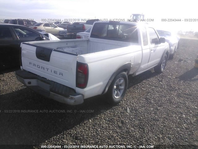 1N6DD26S01C381808 - 2001 NISSAN FRONTIER KING CAB XE WHITE photo 4