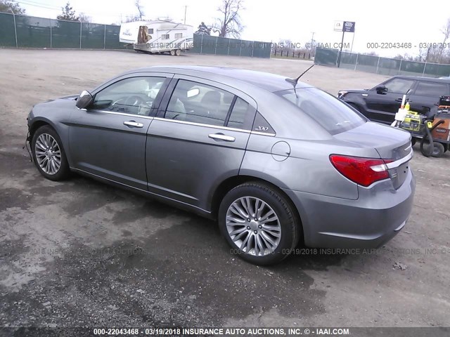 1C3CCBCG0DN585622 - 2013 CHRYSLER 200 LIMITED GRAY photo 3