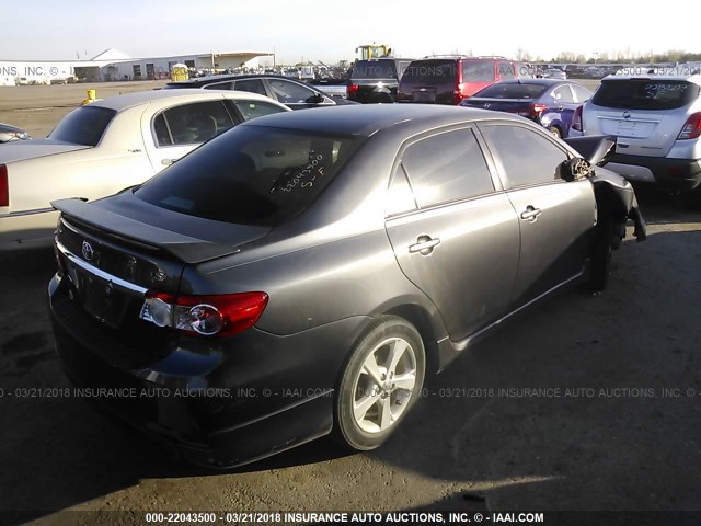 5YFBU4EE1DP224334 - 2013 TOYOTA COROLLA S/LE GRAY photo 4