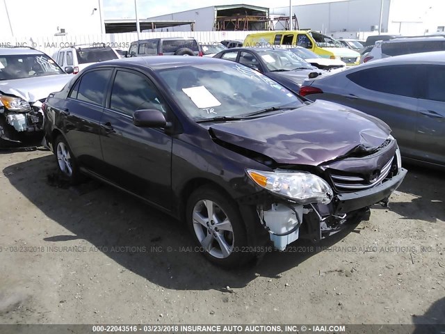 2T1BU4EE3DC084559 - 2013 TOYOTA COROLLA S/LE MAROON photo 1