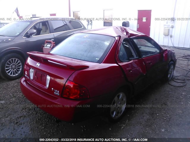 3N1CB51DX6L500557 - 2006 NISSAN SENTRA 1.8/1.8S RED photo 4