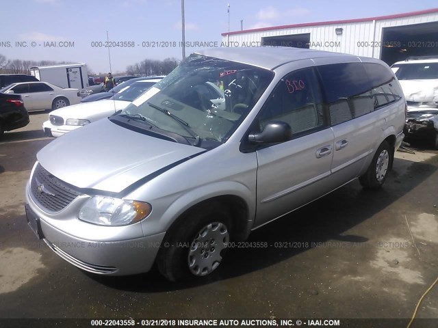 2C4GP44382R757856 - 2002 CHRYSLER TOWN & COUNTRY LX SILVER photo 2