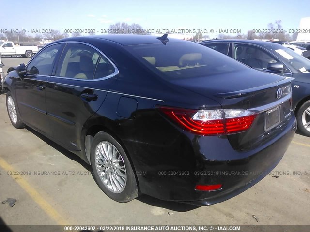 JTHBW1GG1E2048469 - 2014 LEXUS ES 300H BLACK photo 3