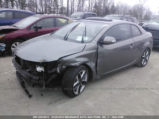 KNAFW6A36A5292890 - 2010 KIA FORTE SX GRAY photo 2