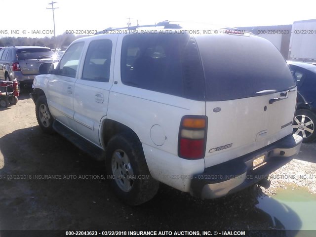 1GNEK13Z74R137784 - 2004 CHEVROLET TAHOE K1500 WHITE photo 3