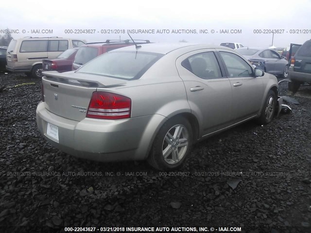 1B3LC56B09N523708 - 2009 DODGE AVENGER SXT/R/T TAN photo 4