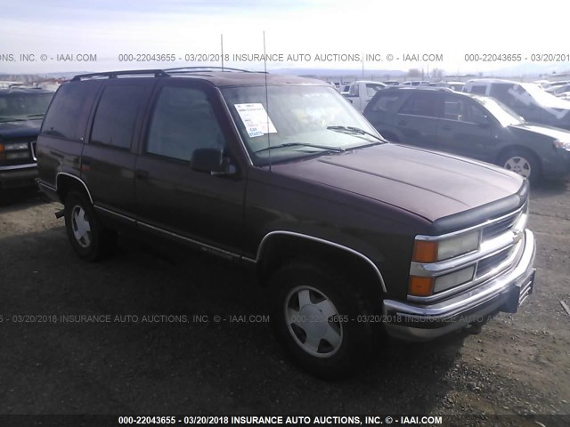 1GNEK13R6XJ443054 - 1999 CHEVROLET TAHOE K1500 BURGUNDY photo 1