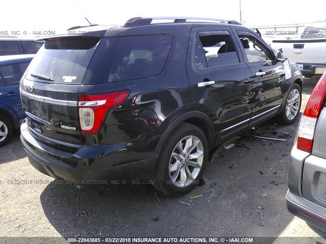 1FM5K7D84EGA12977 - 2014 FORD EXPLORER XLT BLACK photo 4