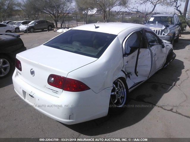 1G4HD57286U143254 - 2006 BUICK LUCERNE CXL WHITE photo 4