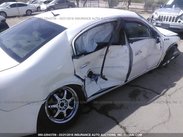 1G4HD57286U143254 - 2006 BUICK LUCERNE CXL WHITE photo 6