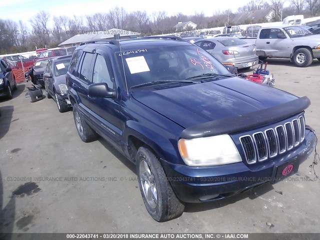 1J8GW58J92C184145 - 2002 JEEP GRAND CHEROKEE LIMITED BLUE photo 1