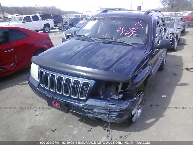 1J8GW58J92C184145 - 2002 JEEP GRAND CHEROKEE LIMITED BLUE photo 2