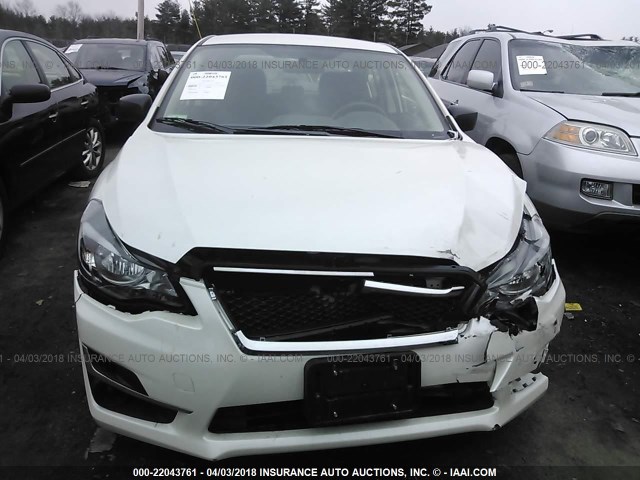 JF1GJAA63GH019454 - 2016 SUBARU IMPREZA WHITE photo 6