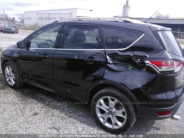 1FMCU0JX6EUC75056 - 2014 FORD ESCAPE TITANIUM BLACK photo 6