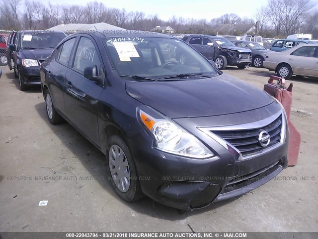 3N1CN7AP0FL819575 - 2015 NISSAN VERSA S/S PLUS/SV/SL GRAY photo 1