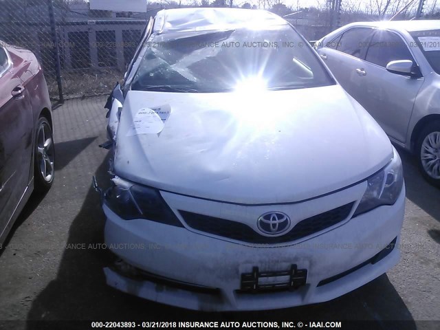 4T1BF1FK4DU724662 - 2013 TOYOTA CAMRY L/SE/LE/XLE WHITE photo 6