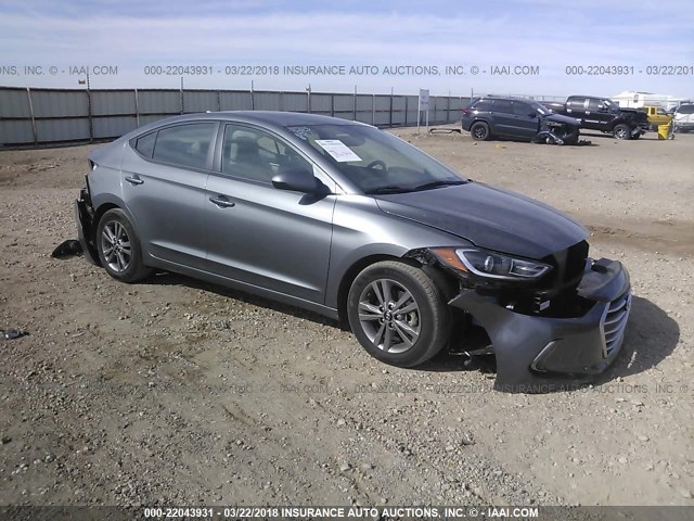 5NPD84LF5JH256236 - 2018 HYUNDAI ELANTRA SEL/VALUE/LIMITED GRAY photo 1