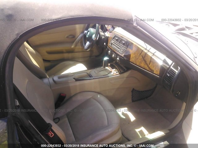 4USBU33508LW75289 - 2008 BMW Z4 3.0 BLACK photo 5