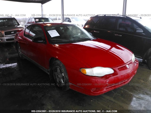 2G1WW12E859287777 - 2005 CHEVROLET MONTE CARLO LS RED photo 1