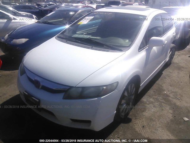 19XFA16829E036769 - 2009 HONDA CIVIC EX WHITE photo 2