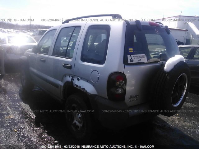 1J4GL48K46W168002 - 2006 JEEP LIBERTY SPORT SILVER photo 3