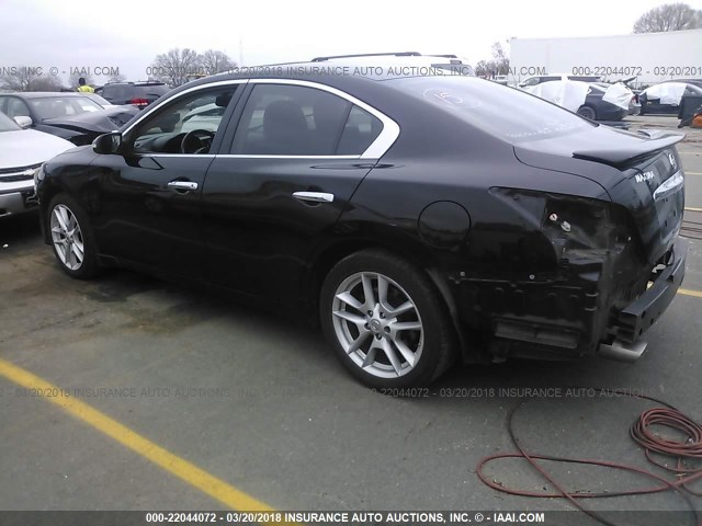 1N4AA51E09C858188 - 2009 NISSAN MAXIMA S/SV BLACK photo 3