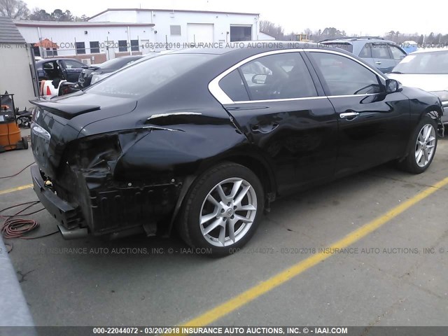 1N4AA51E09C858188 - 2009 NISSAN MAXIMA S/SV BLACK photo 4