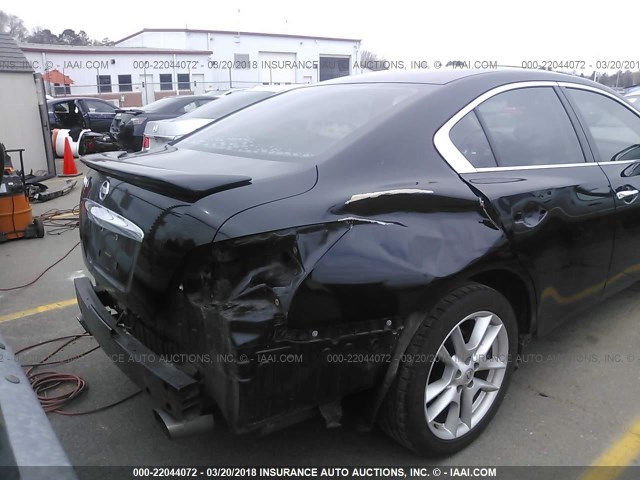 1N4AA51E09C858188 - 2009 NISSAN MAXIMA S/SV BLACK photo 6