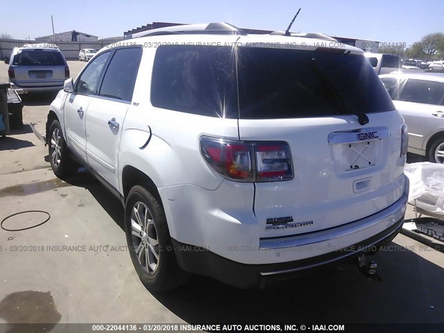 1GKKRRKD6GJ118517 - 2016 GMC ACADIA SLT-1 Biały zdjęcie 3
