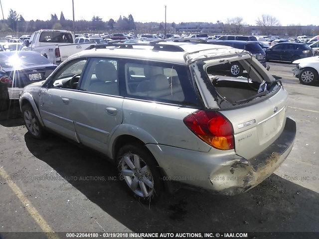 4S4BP62C067343370 - 2006 SUBARU LEGACY OUTBACK 2.5I LIMITED GREEN photo 3