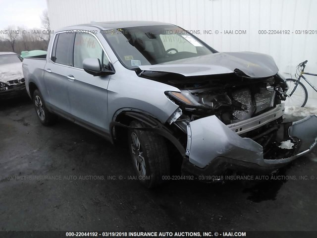 5FPYK3F78HB026966 - 2017 HONDA RIDGELINE RTL SILVER photo 1