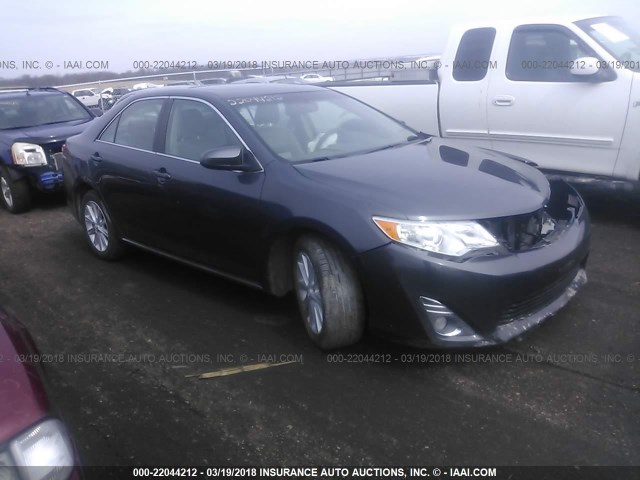 4T1BK1FK2CU524616 - 2012 TOYOTA CAMRY SE/XLE GRAY photo 1