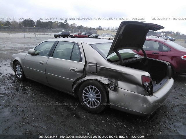 1G6KE57Y23U158455 - 2003 CADILLAC DEVILLE DHS TAN photo 3