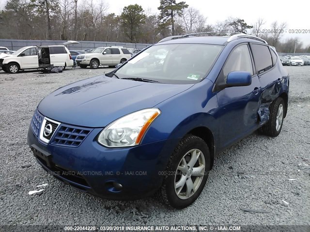 JN8AS58V28W128118 - 2008 NISSAN ROGUE S/SL BLUE photo 2