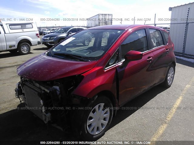 3N1CE2CP9GL396545 - 2016 NISSAN VERSA NOTE S/S PLUS/SV/SL/SR RED photo 2